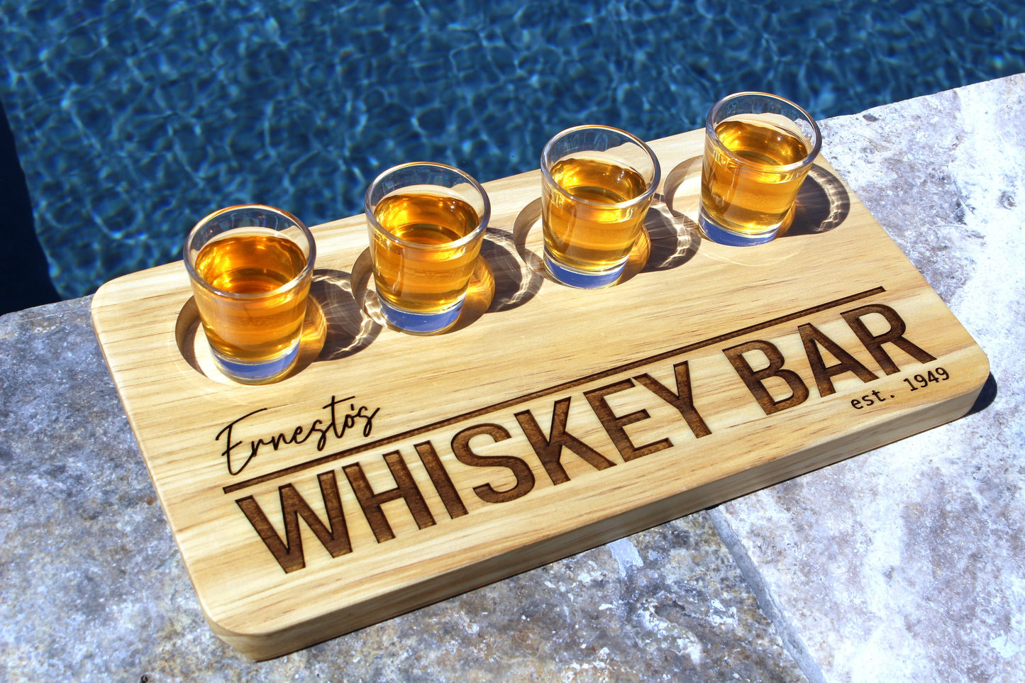 Personalized Whiskey Flight Board