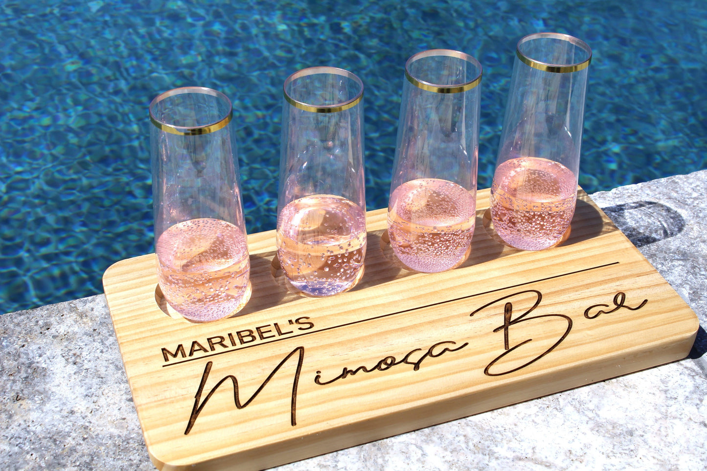 Personalized Mimosa Flight Board
