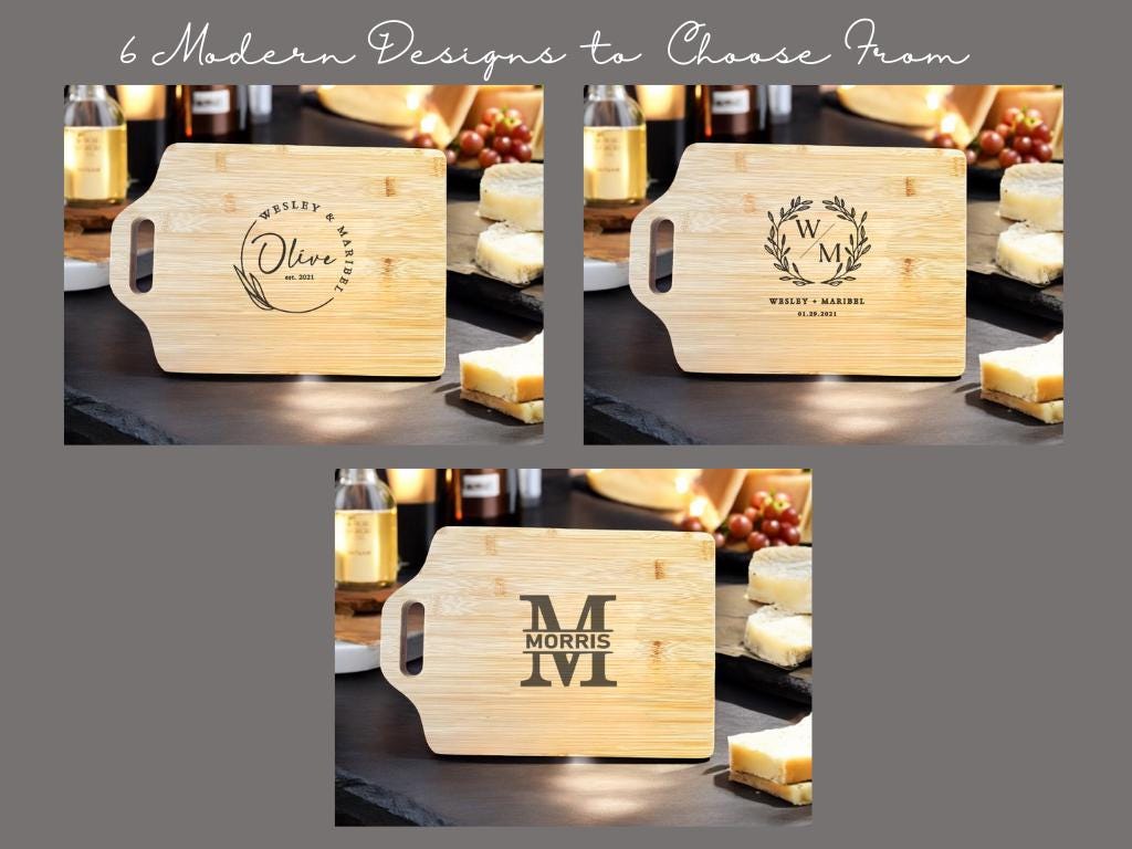 Personalized Cutting Board, Charcuterie Board, Unique Christmas Gift, Gifts for Wedding, Bridal Shower, Engraved Engagement Gift