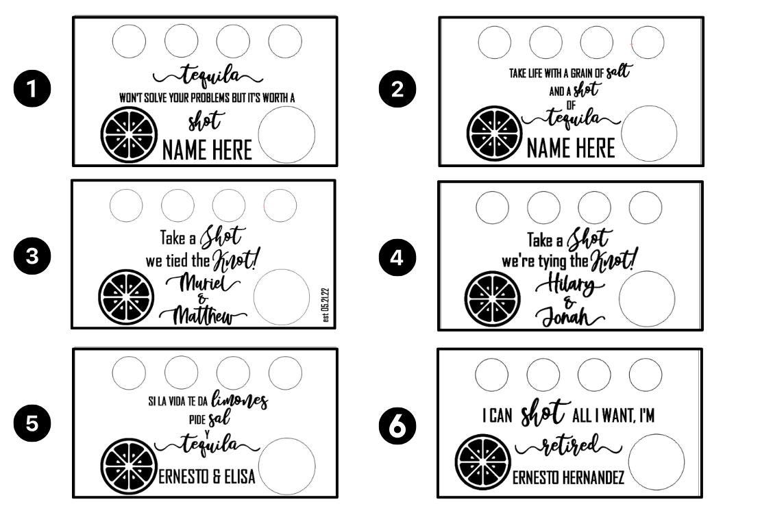 Personalized Tequila Flight Board Charcuterie Board for Bridal Shower Gift, Wedding Gift, Engagement Gift, Birthday Gift, Thank You Gift
