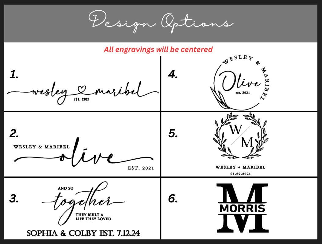 Personalized Serving Cutting Charcuterie Board for Wedding, Bridal Shower, Engagement, Housewarming Gift