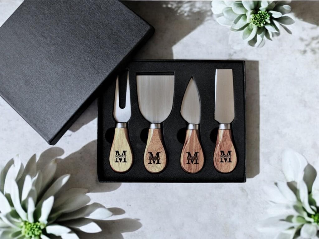 Monogrammed Cheese Knives, cheese knife set, gift for mom, housewarming gift , realtor thank you gift, wedding gift, corporate gifts