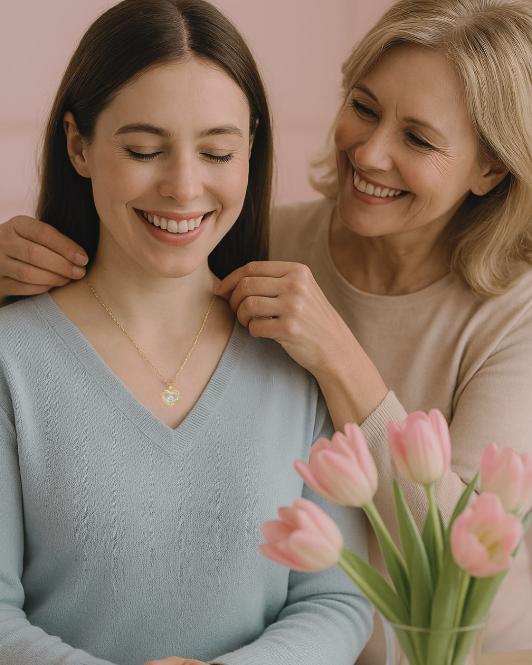 “I Love You for Always and Forever” Heart Necklace