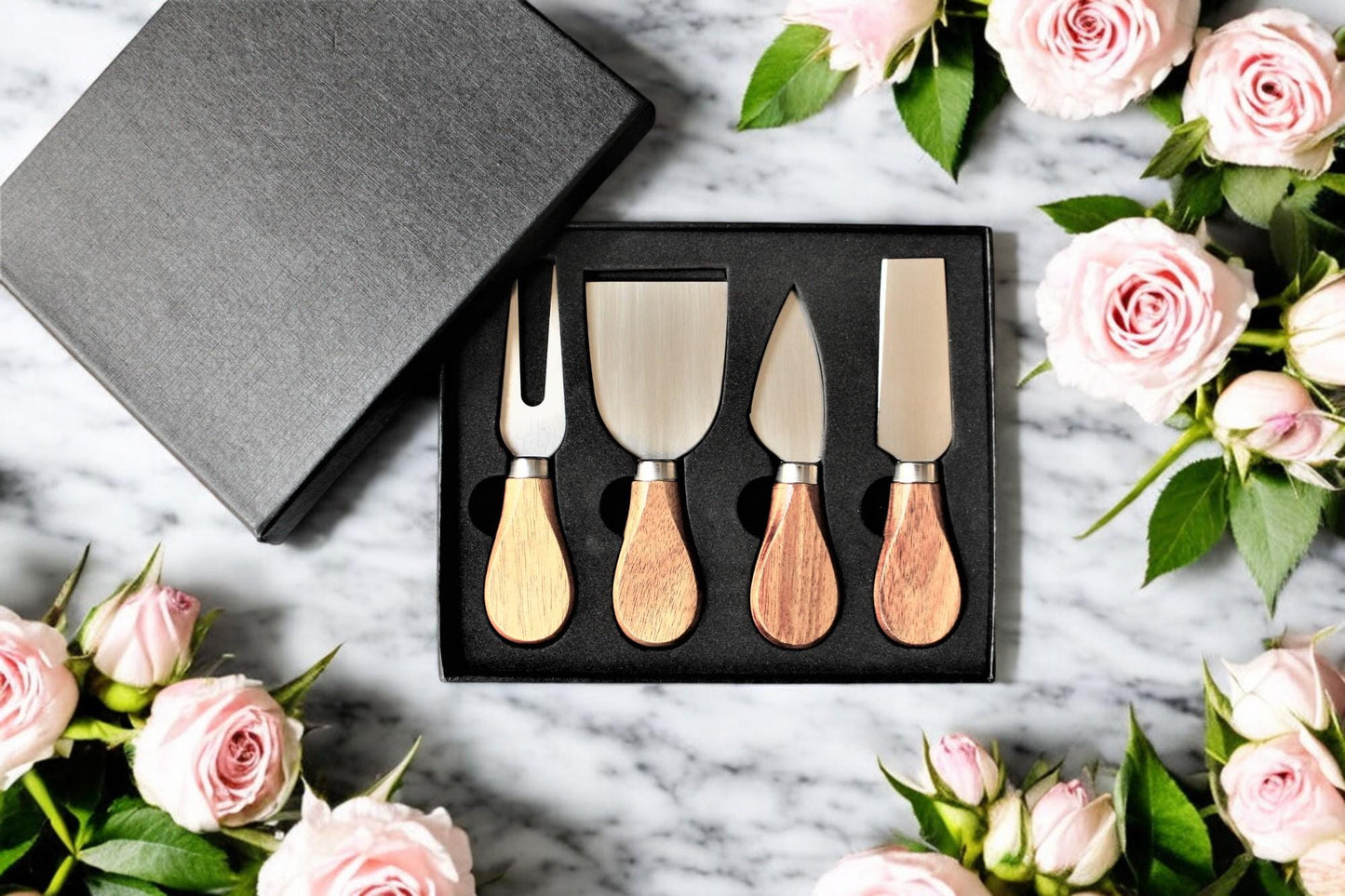 Personalized Mothers Day Gift -  MOM or MAMA Marble Wood Charcuterie Cheese Serving Board *Ships Next Day